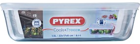 Pyrex üveg edény Cook & Freeze 1,5 l, 22 x 17 x 6 cm, 1,5 l