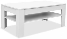 fehér faforgácslap dohányzóasztal 110 x 65 x 48 cm