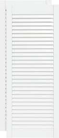 vidaXL 2 db fehér tömör fenyőfa lamellás szekrényajtó 99,3 x 39,4 cm