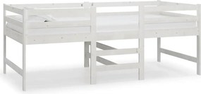 vidaXL fehér tömör fenyőfa ágy matrac nélkül 90 x 200 cm