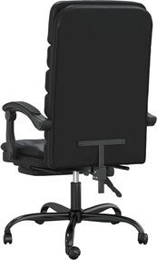 vidaXL fekete műbőr dönthető irodai masszázsszék