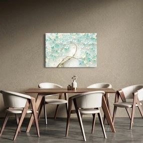 Kép - Arany virágzó fa (90x60 cm)