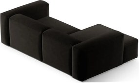 Fekete sarokkanapé (bal oldali-heverő résszel) Bergamo – Cosmopolitan Design