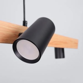 Brilagi - LED RGBW fényerőszabályozható kábelre függesztett csillár SELE 6xGU10/6,5W/230V fekete/tölgy