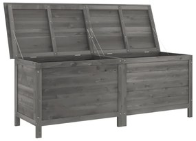 antracit tömör fenyőfa kerti tárolóláda 150 x 50 x 56,5 cm