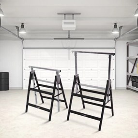 DANNY teleszkópos állvány, 2 darabos készlet, max. 200kg, 60x56x81-130cm, ezüst/fekete Jurhan