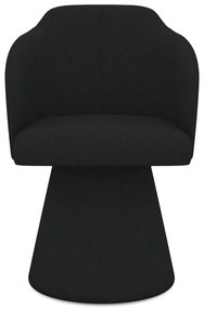 Fekete kárpitozott étkezőfotel Kanoa – Makamii