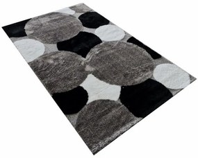 Baker modern shaggy szőnyeg 200 x 300 cm szürke fekete