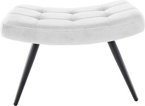 Fotel lábtartóval, világos szürke Velvet szövet/fekete, HABEN