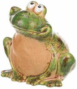 Kerámia kerti dekoráció Béka, 13 x 10 x 12 cm, 10 cm