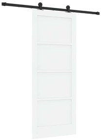 Tolóajtó Szett Fehér és fekete 83 x 202 cm