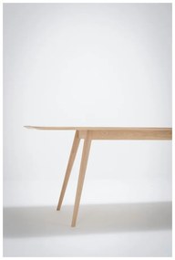 Stafa tömör tölgyfa étkezőasztal, 220 x 90 cm - Gazzda