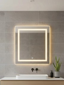 La Luna Led tükör Érintőkapcsoló 50×70 cm Hideg fehér 6k Made in Pl