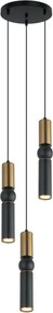 Függeszték Fekete Isidora ITALUX-PND-14290-3-BRO-BK