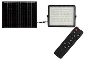 V-Tac LED Kültéri napalemes reflektor LED/20W/3,2V 4000K fekete + + távirányító VT1458