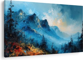 Kép - Hegyek festése (90x60 cm)