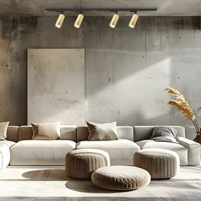 Spotlámpa sínrendszerrel MICA 4xGU10/10W/230V arany/fekete