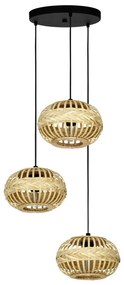 EGLO 43864 AMSFIELD Többágú Függesztett Lámpa Bézs, Fekete E27 IP20