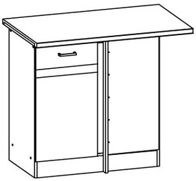 Alsó konyhaszekrény, sarok Estell EZ18 D100NW. 762616