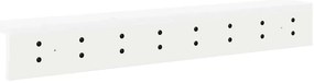 Fali Kabáthorog polcokkal Fehér 80 x 10.5 x 10.5 cm Faanyag