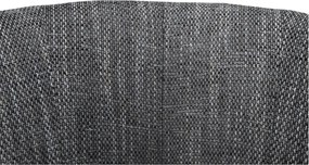 Klub fotel, fekete textilbőr/ szürke szövet, CUBA