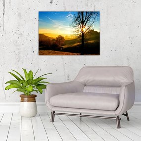 Napkelte kép (üvegen) (70x50 cm)