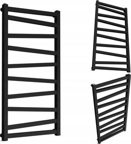 Dekoratív Zakos Fűtőtest 1190/500 Matt Fekete