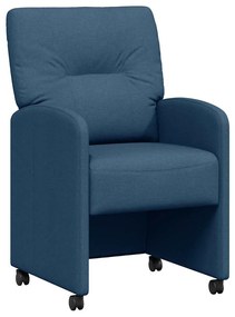 Kerekes Étkező Székek 2 pcs Kék 57 x 67 x 95 cm szövet