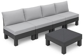 Elements III 4 személyes kerti bútor garnitúra grafit