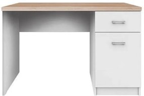 PC asztal 1d1s, DTD laminált, fehér/tölgy sonoma, TOPTY TYP 09