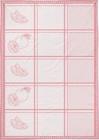 Konyhai törlőkendő 50 x 70 Citrus Rózsaszín Pamut Gyümölcs Törlőkendő