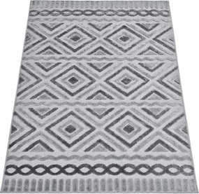 Szőnyeg 200x290 Boho Berber Hálószoba Nappali Szürke Divatos Kétszintes