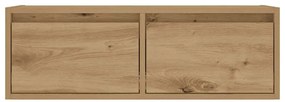 kézműves tölgy színű TV-szekrény LED-lámpákkal 75x35,5x25 cm
