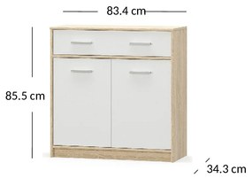 Komód Terrell (szonoma tölgy + fehér). 1053285