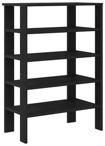 fekete szerelt fa cipőtároló szekrény 61x32x87,5 cm