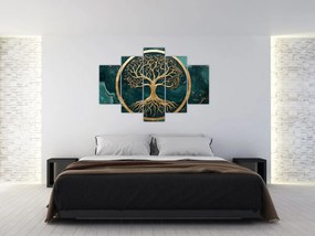 Kép – Márványban lévő arany életfa (150x105 cm)