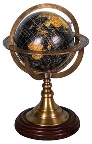 Globe dekoratív földgömb rózsafa talppal, ø 17 cm - Antic Line