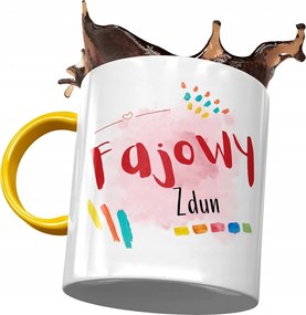 Sárga Bögre Zduna Cool Zdun Bögre Ajándék Nyomtatott Fotóval