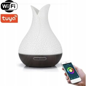 Bot Smart aroma diffúzor B5 fehér és sötétbarna fa 400ml