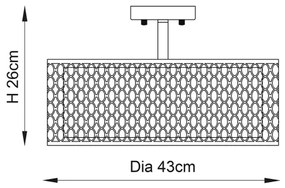 Endon 81966 - Felületre szerelhető csillár  CORDERO 3xE27/10W/230V matt króm