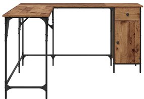 vidaXL Asztal Öreg fa 141 x 141 x 75 cm Faanyag