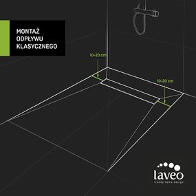 Laveo Slim, zuhany lefolyó 100 cm, fekete, LAV-COS_710D