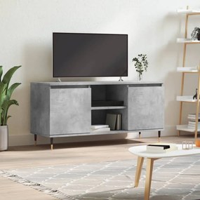 betonszürke szerelt fa TV-szekrény 104x35x50 cm