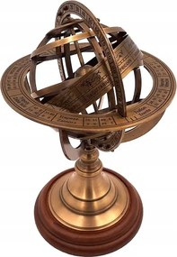 Sárgaréz asztrolábium – Magasság 21cm Elegáns retro dekoráció