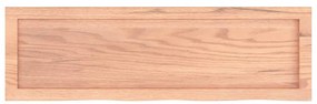 világosbarna kezelt tömör tölgyfa fali polc 100x30x(2-4) cm