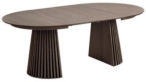 Kerek bővíthető étkezőasztal tölgyfa dekoros asztallappal ø 120 cm Osaka – House Nordic