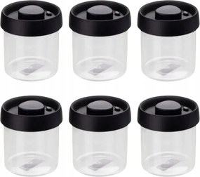 6 db-os vákuumos üveg tároló tégely szett pumpával 500 ml