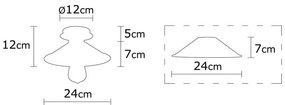 Bronzszínű mennyezeti lámpa fém búrával ø 24 cm Berceste – Opviq lights