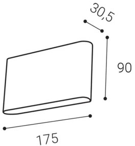 LED2 - LED Kültéri fali lámpa FLAT 2xLED/3W/230V IP65 fehér