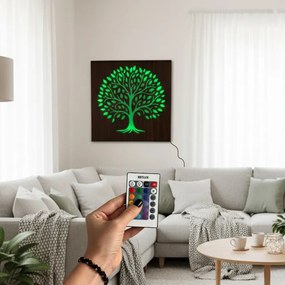 LED kép az Életfáról - fa dekoráció háttérvilágítással - KROWE